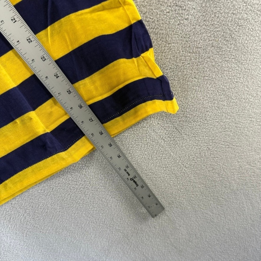 Vintage Gant Polo Shirt Mens XL Yellow Blue The Rugger Striped Deadstock 70s ivy - Picture 4 of 9